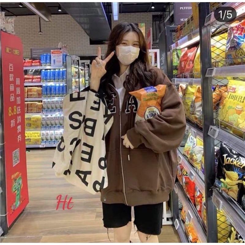 Áo khoác nỉ khóa Yeah , chất nỉ cotton loại 1 dày dặn , from to Unisex