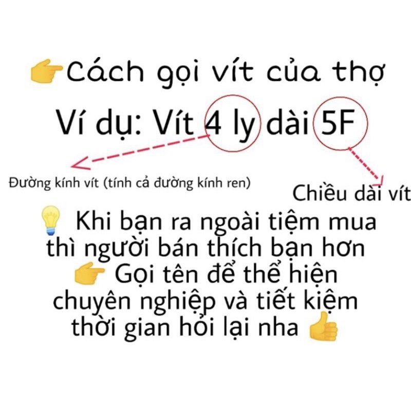 100gr Vít bắt tắc kê nhựa 2F 3F 4F 5F 6F  loại tốt,1 lạng