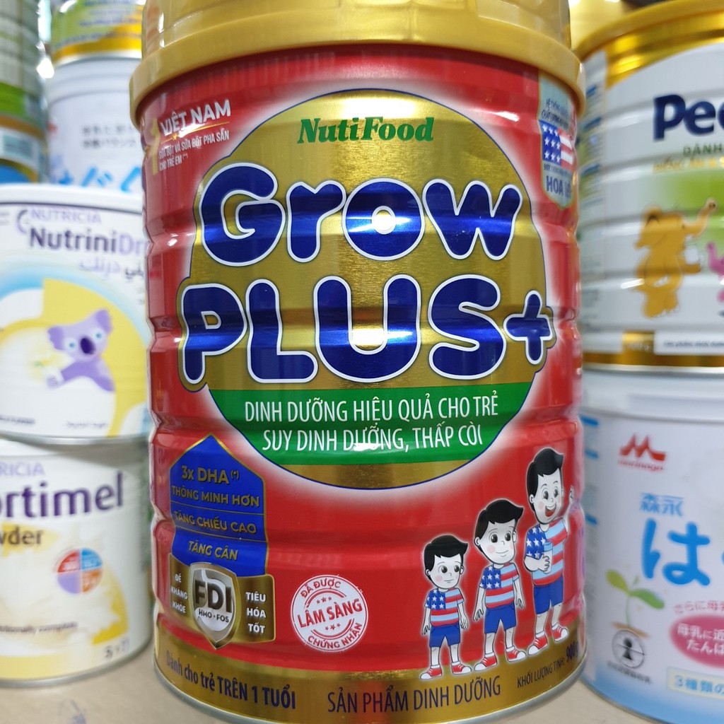 [Mã 267FMCGSALE giảm 8% đơn 500K] Sữa Nutifood Grow plus đỏ FDI mới lon 900g DATE 2023