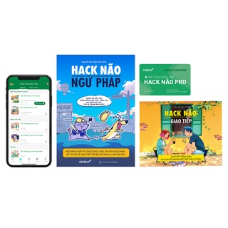 Sách - Combo 2 cuốn Hack Não Ngữ Pháp Tiếng Anh và Hack Não Giao Tiếp - Tặng App Hack Não Pro học phát âm vĩnh viễn