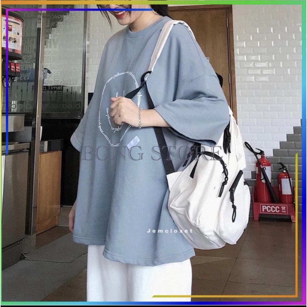 set đồ nữ (HOT_2021), set bộ nữ hàn quốc unisex áo thun hình mặt cười và quần xuông siêu đẹp chất cotton cao cấp *