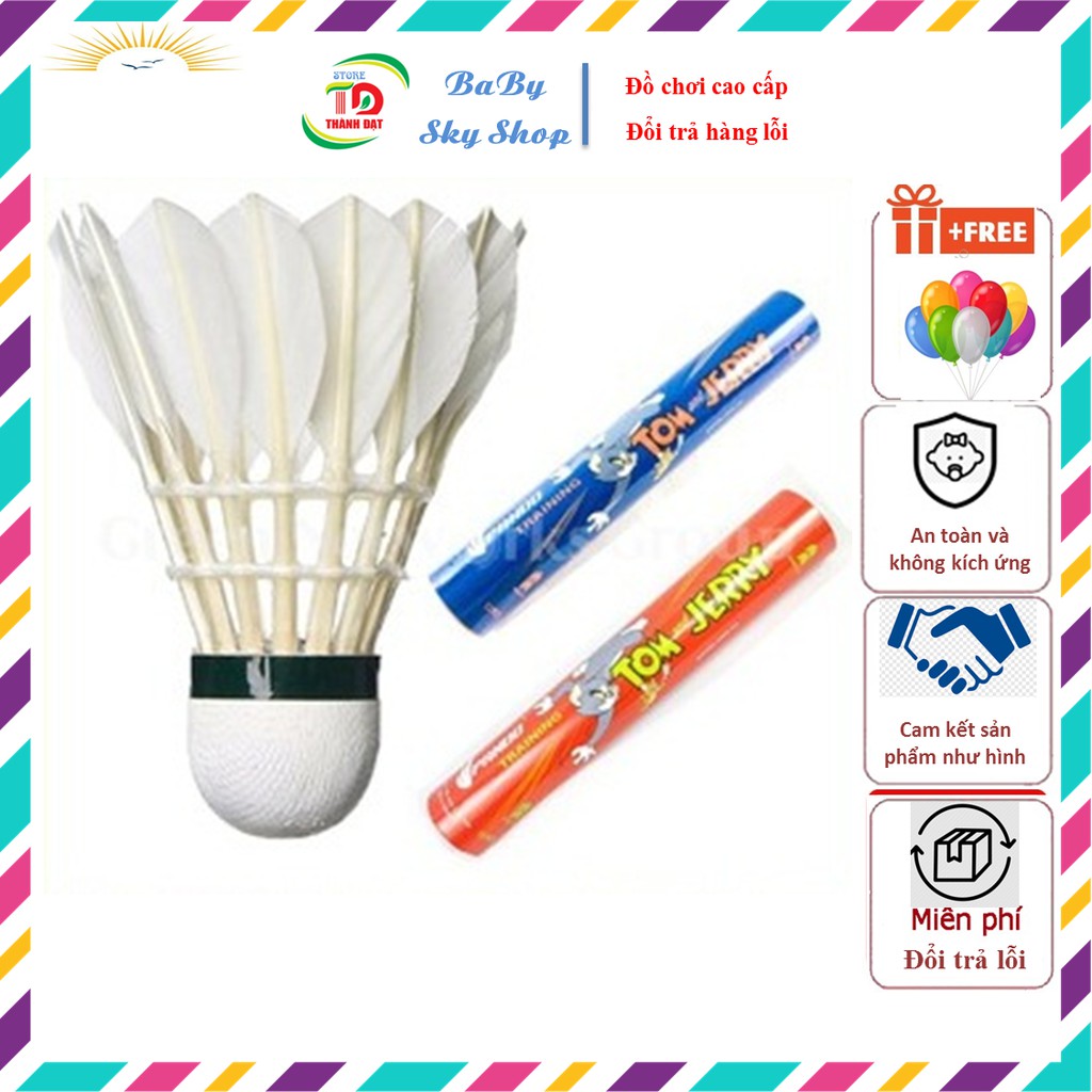 Ống Cầu Lông Tom &amp; Jerry Pando Xanh - Set 12 quả Greennetworks Made In Việt Nam
