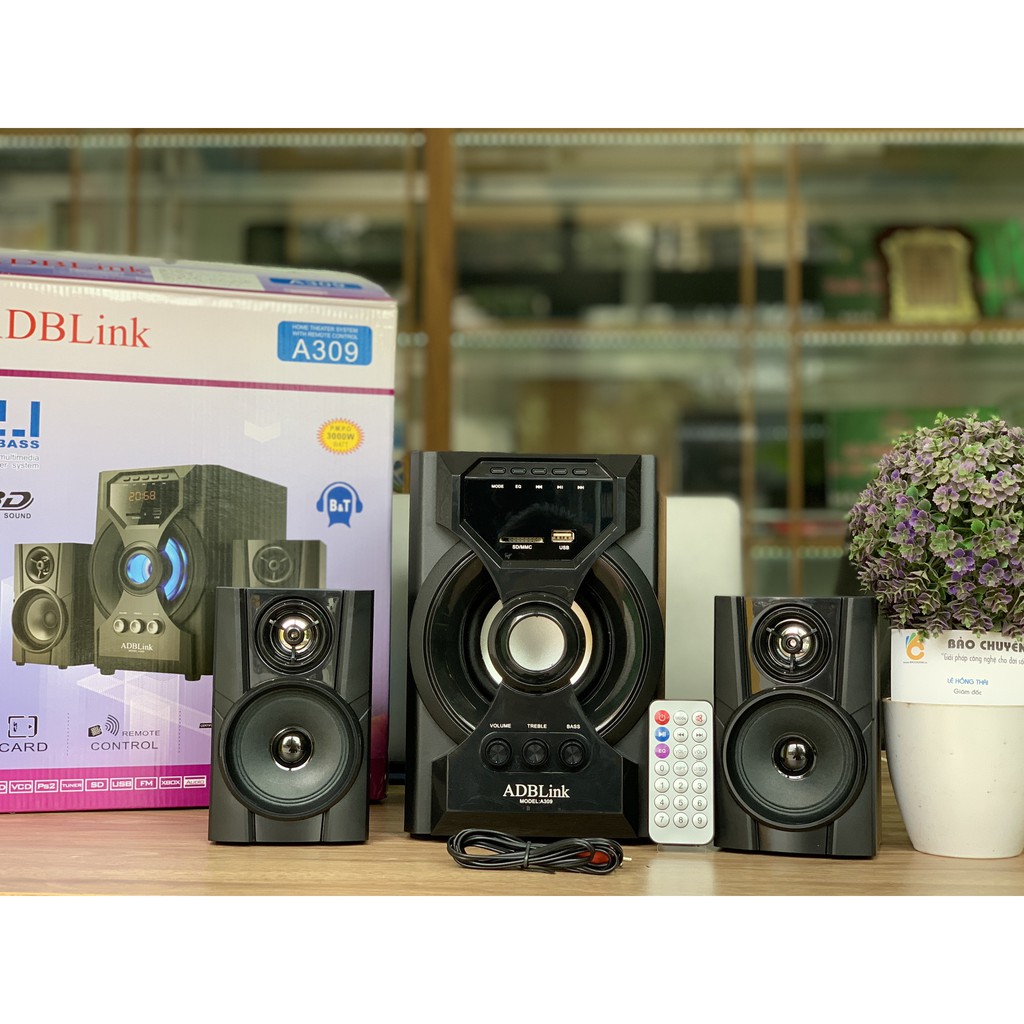 Loa Vi Tính 2.1 ADBLink 309 ( Bluetooth - FM , Thẻ Nhớ , Usb )