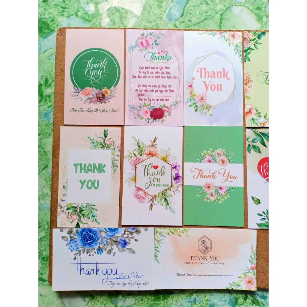 &lt;SALE 30 CÁI&gt; THIỆP CÁM ƠN -Thank You Card- THẺ CẢM ƠN- TAG CÁM ƠN