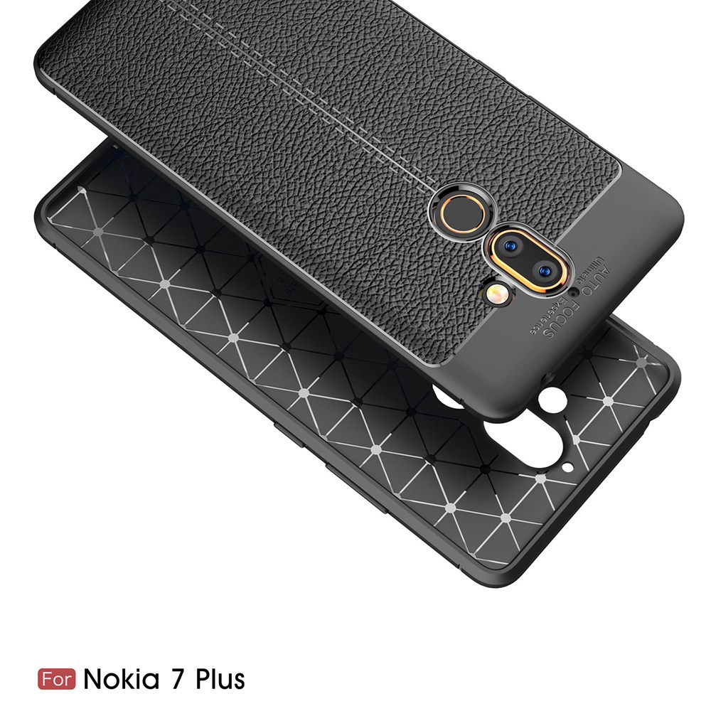 Ốp điện thoại silicone TPU mềm chống sốc bề mặt quả vải cho Nokia 7 Plus