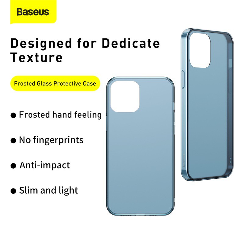 Ốp Lưng Mặt Kính Mờ Baseus Cho Iphone 12 Mini Pro Max 12