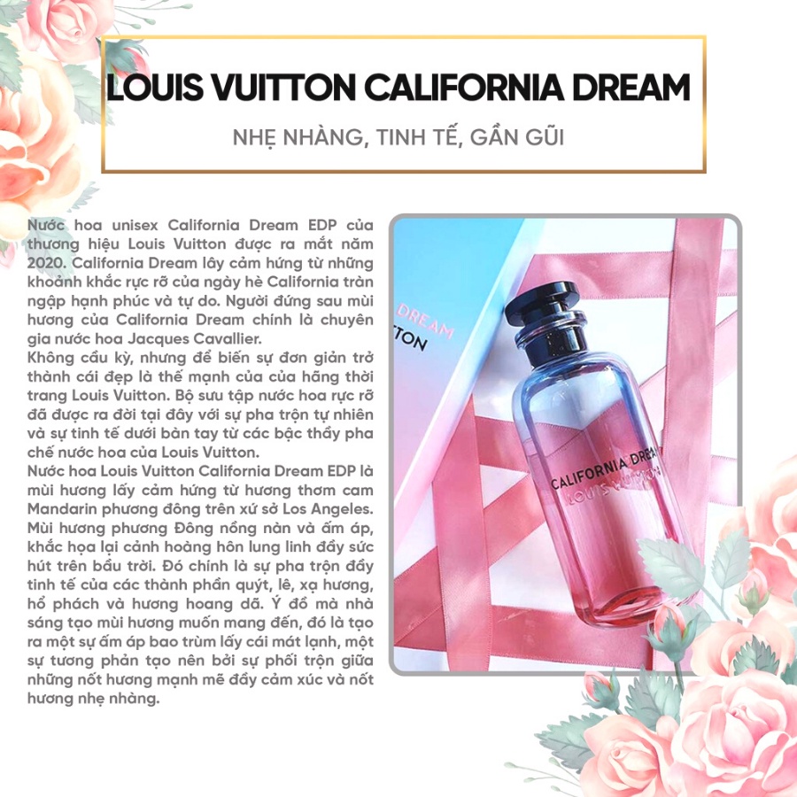 Nước hoa Unisex nam nữ LV California Dream