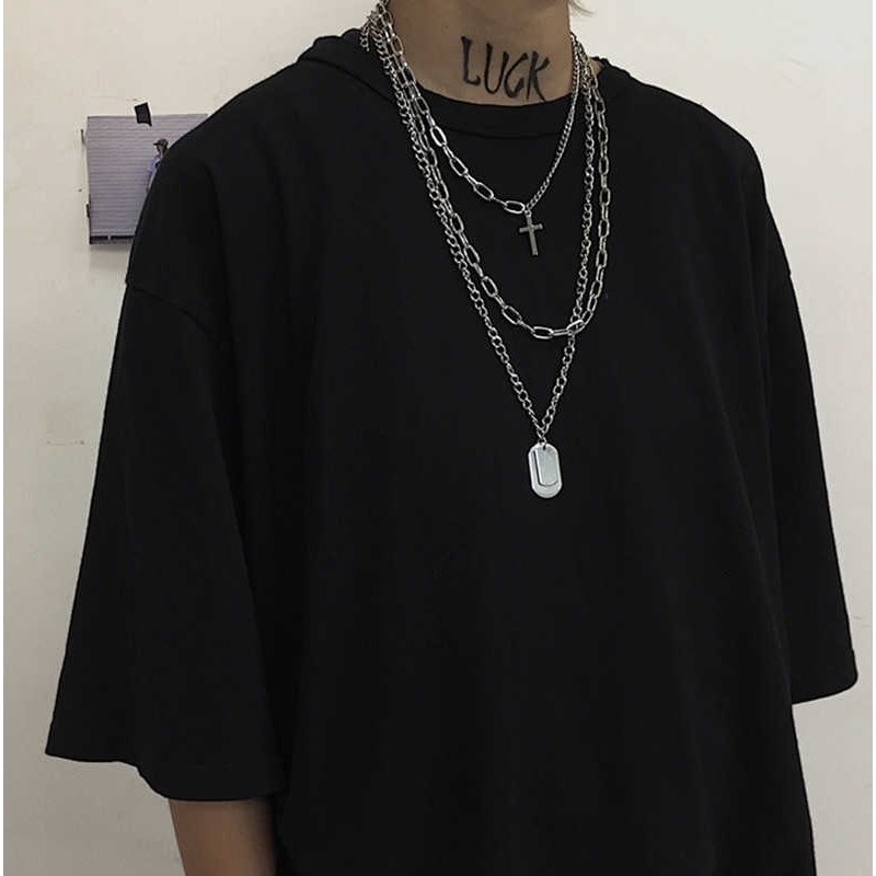 Dây chuyền nhiều lớp phong cách Hàn Quốc cá tính thời trang