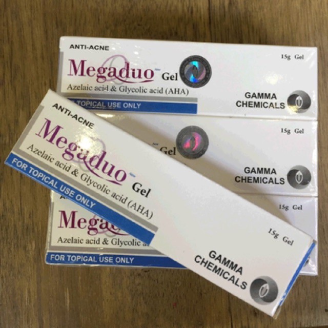 Megaduo Gel giảm mụn, giảm thâm, dưỡng da - Megaduo Azelaic acid &amp; Glycolic acid (AHA) Gel 15g
