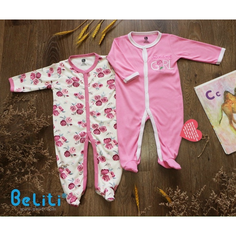 Set 2 Body Liền Tất xuất Mỹ Beliti cho bé