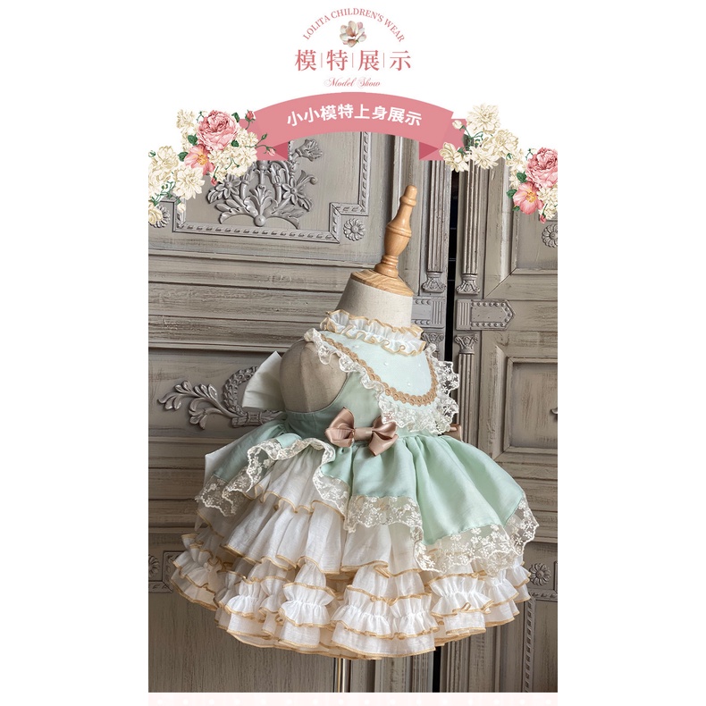 Hàng Mới Về Đầm Công Chúa Lolita Ren 2021 Thời Trang Mùa Xuân Mới Cho Bé Gái