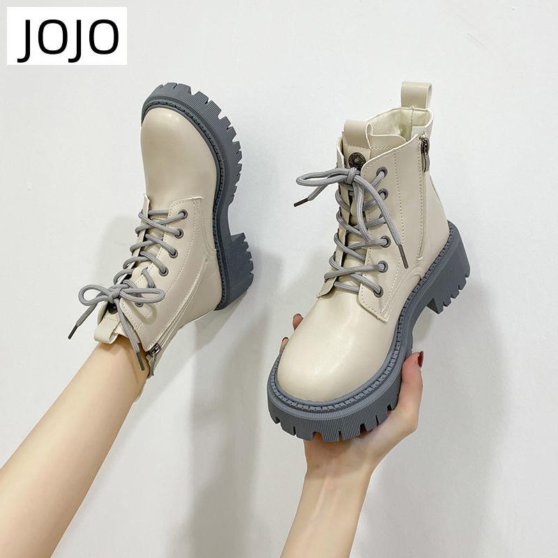 Giày Boot Martin Thiết Kế Mới Thời Trang Mùa Xuân Thu Theo Phong Cách Anh Dành Cho Nữ