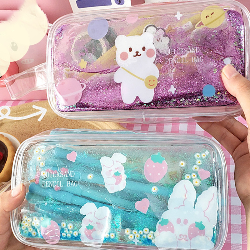 [Hàng mới về] Hộp bút trong suốt sức chứa lớn tiện lợi