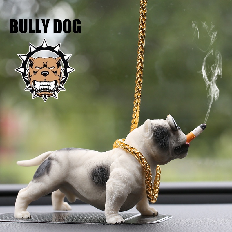 Chó để taplo ô tô bulldog trang trí bàn làm việc, cực ngầu