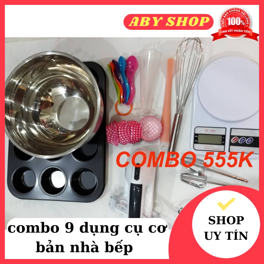 Bộ dụng cụ cơ bản ⚡ HÀNG LOẠI 1 ⚡ combo 9 dụng cụ cơ bản nhà bếp hữu ích