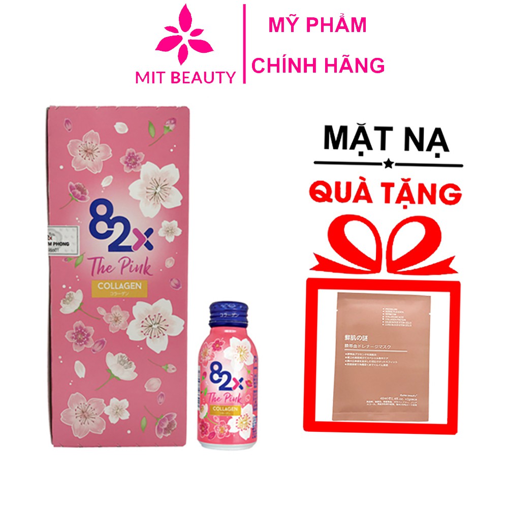 Nước Uống The Pink Collagen 82X Hộp 10 Chai Nhật Bản đẹp da