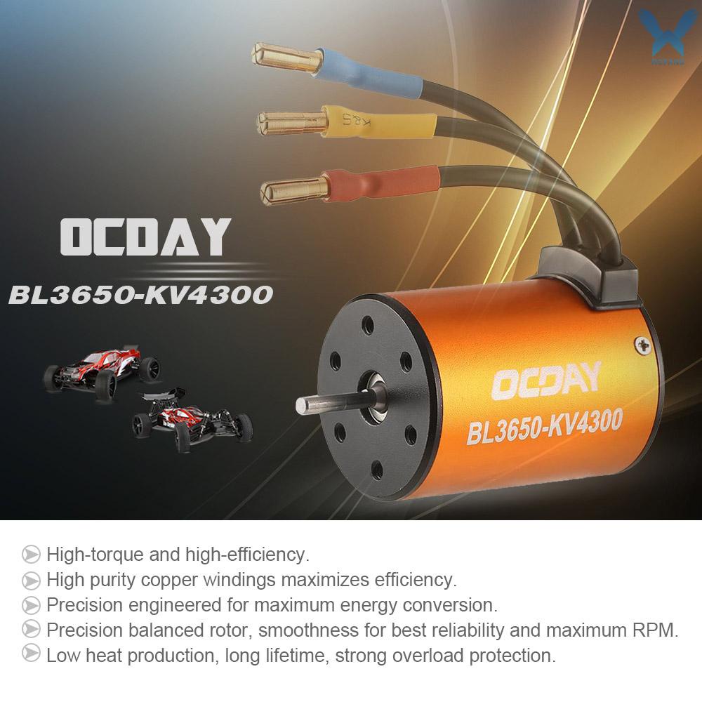 Động Cơ Không Chổi Than Ocday Bl3650 4300kv Chống Thấm Nước Cho Xe Đua Rc 1 / 10 Hsp 94123 Huanqi 727 Fs
