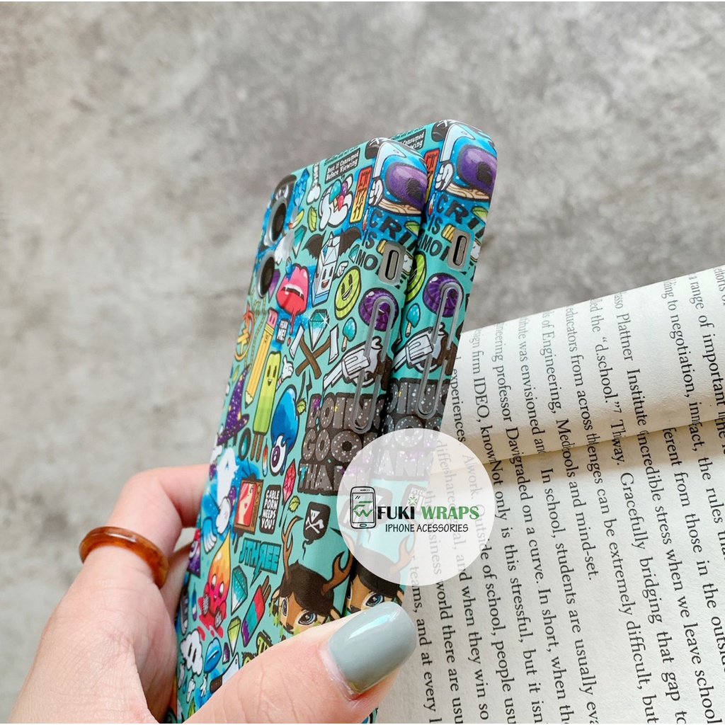 Tấm dán Skin Hoạt Hình FULL VIỀN Dành Cho 13prm , 12prm , 11prm , x, xsm , ip11 , ip12 , ip13 - FukiShop