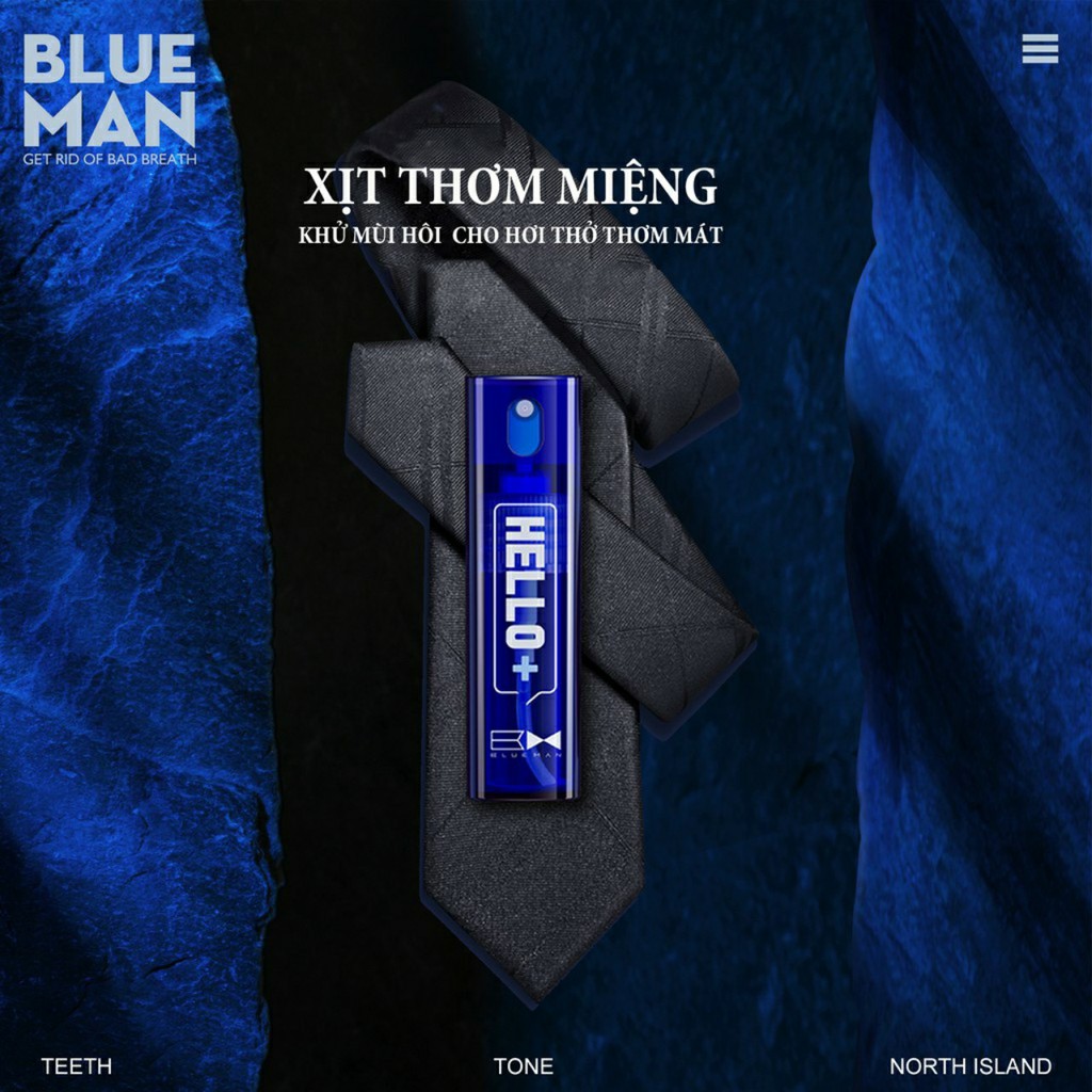 XỊT THƠM MIỆNG DIỆT KHUẨN HƯƠNG BẠC HÀ BLUEMAN 10ml