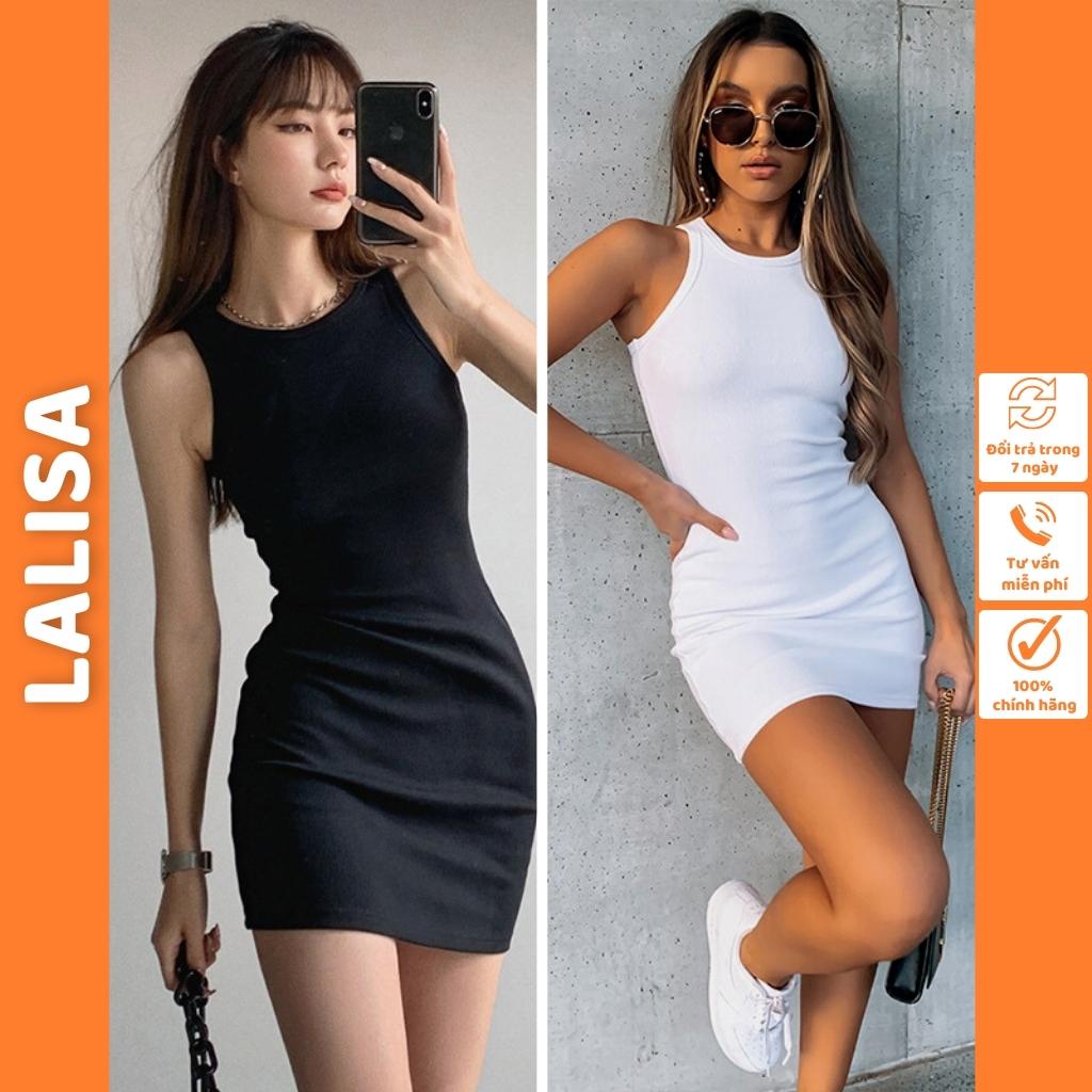 Váy Body 3 Lỗ Sexy LALISA Đầm Body Ôm Eo Sát Nách Thiết Kế Thun Gân Sexy Năng Động Đi Dự Tiệc Sang Trọng VD066