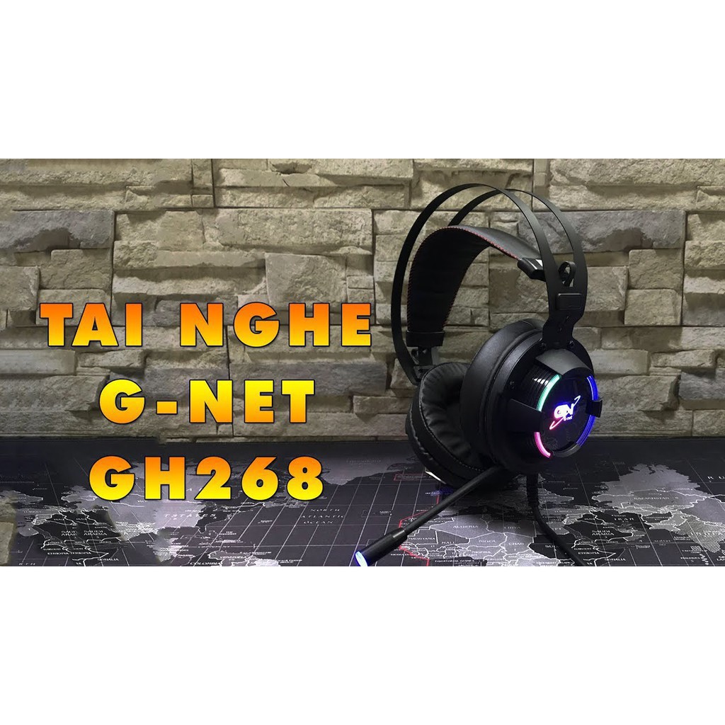 [ Giá gốc ] Tai Nghe Gaming GNet GH268  Led RGB  Âm Thanh 7.1 Cổng USB  BH 12 T chính hãng