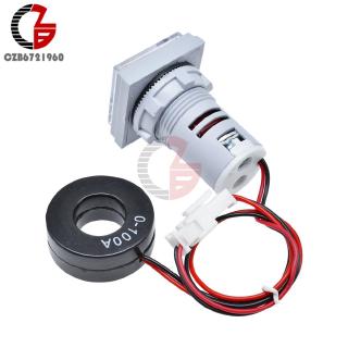 22mm AC 50-500V 0-100A LED Digital Voltmeter Ammeter Square Voltage Current Meter Volt Detector Tester Monitor 220V 110V