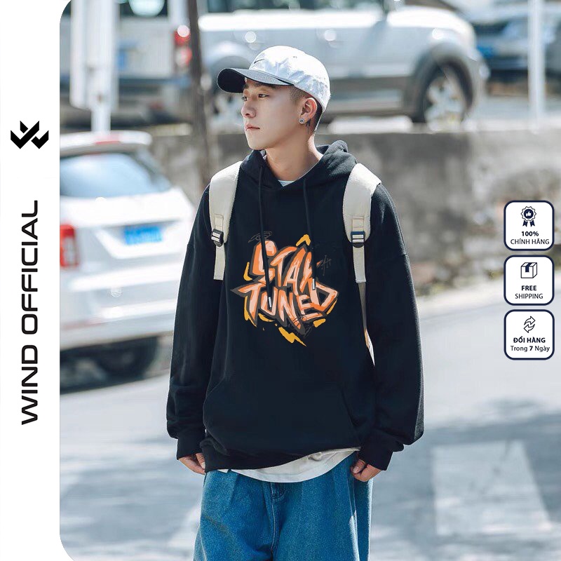 Áo hoodie unisex WIND form rộng nỉ nam nữ STAY TUNED HD11 thời trang thu đông oversize | BigBuy360 - bigbuy360.vn