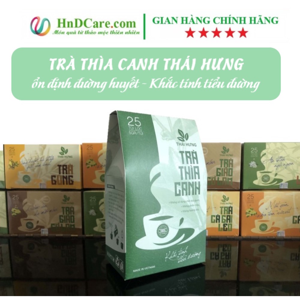 Trà Thìa Canh Thái Hưng trà thảo dược, 100% tự nhiên, dạng túi hỗ trợ ổn định tiểu đường