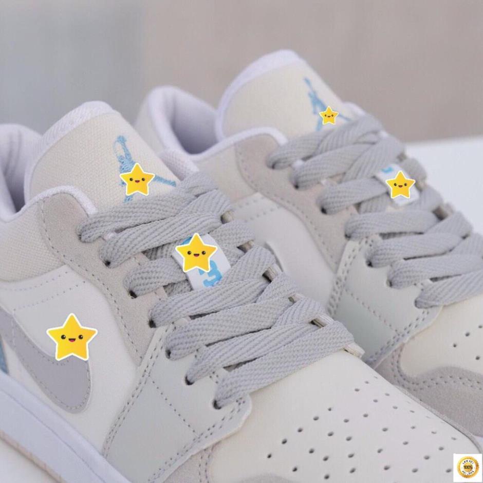 XẢ 11.11 Giày Nike Air Jordan 1 JD1 Low Paris Xám Gót Xanh Thể Thao Cổ Thấp Cao Cấp 2021 G06 K8 SALE