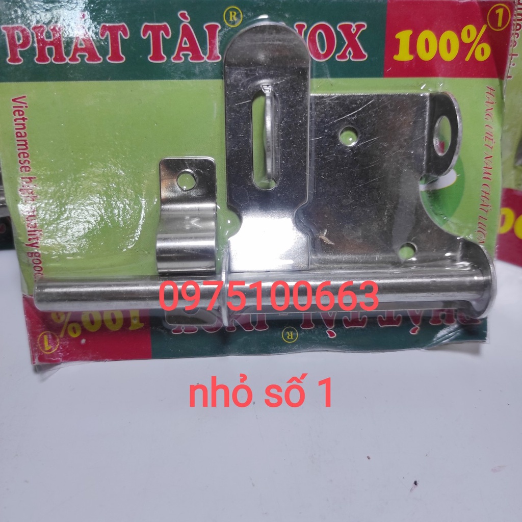 Chốt ngang inox 100% - chốt có khoá - chốt gà
