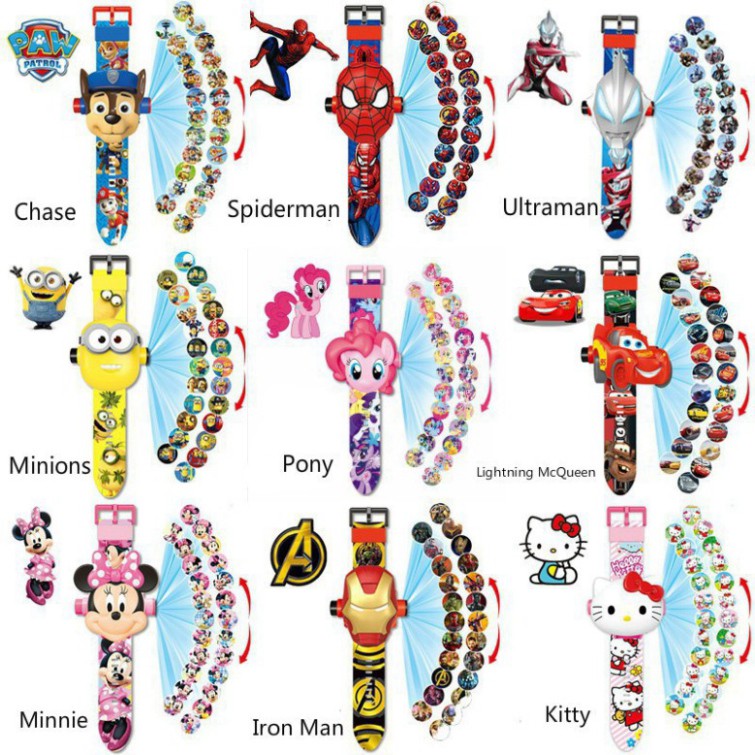 Đồng hồ điện tử chiếu hình 3D cho bé- Đồng hồ chiếu 24 hình ảnh của nhân vật hoạt hình | BigBuy360 - bigbuy360.vn