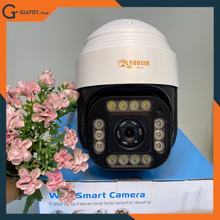 Camera IP Wifi ngoài trời PTZ Yoosee 4 râu 5.0MP tặng thẻ nhớ 64G