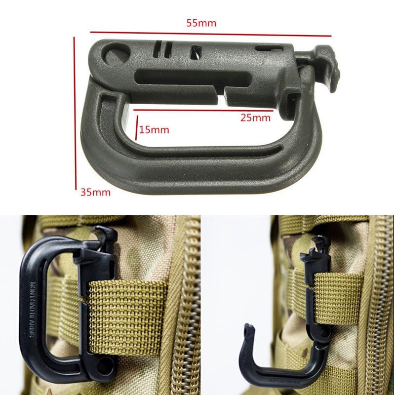 Móc Khóa Chữ D EDC Chuyên Dụng Cho Leo Núi Cắm Trại