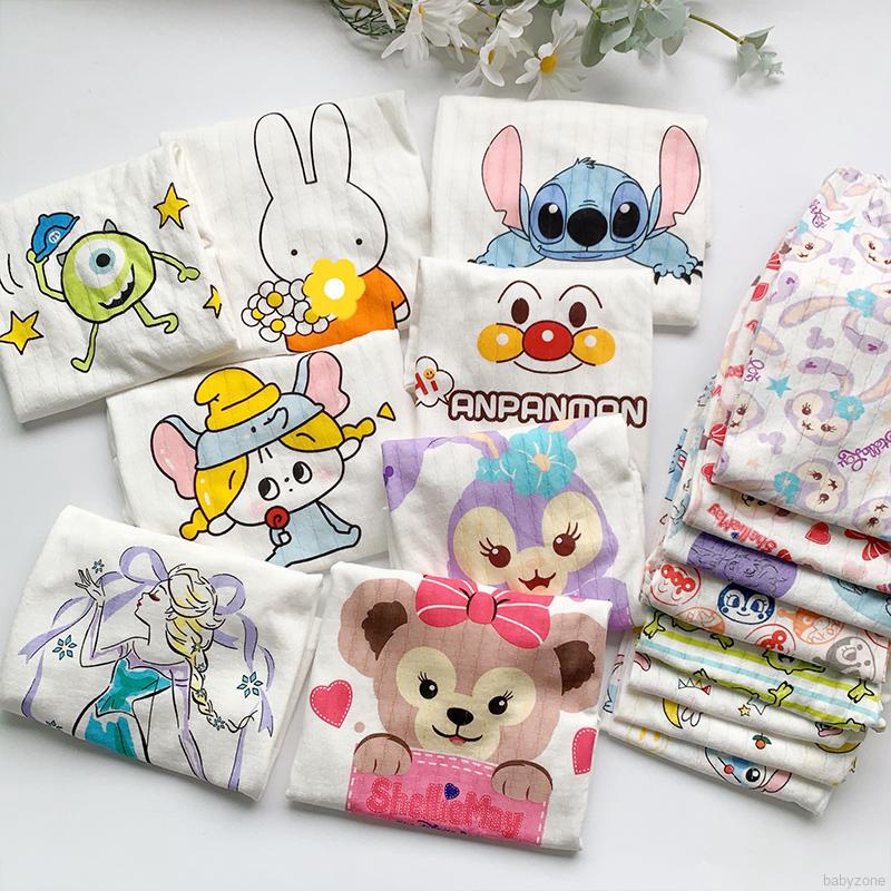 Bộ Đồ Mặc Nhà Vải Cotton Tay Lửng In Hoạt Hình Thời Trang Mùa Hè Cho Bé