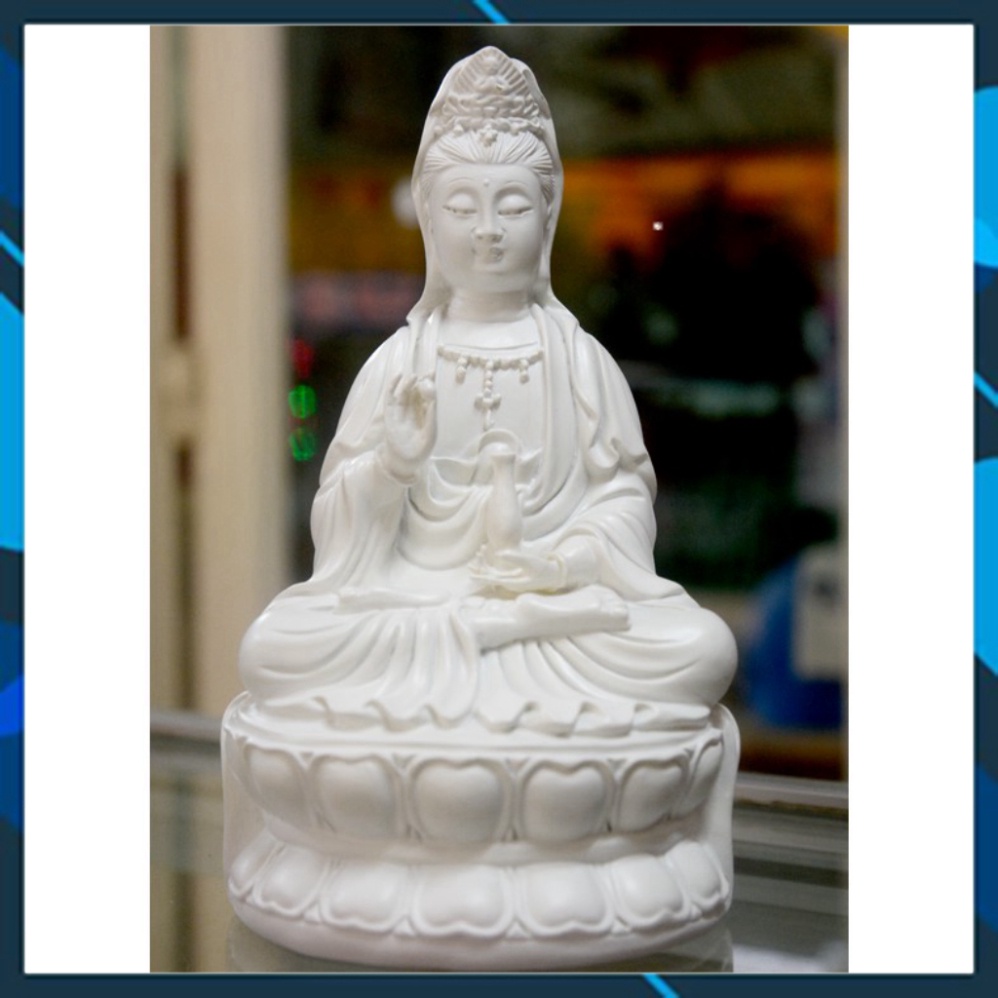 Tượng ngài Quan Thế Âm Bồ Tát ngồi cao 15cm-Nhiều mẫu