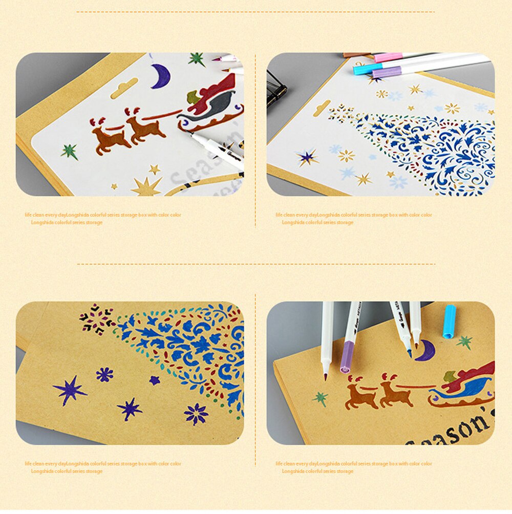 Khuôn vẽ mẫu trang trí album ảnh/đồ thủ công chủ đề giáng sinh