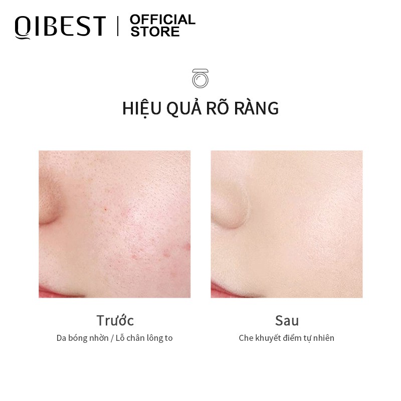 Phấn phủ dạng nén QIBEST kiềm dầu trang điểm cho mặt chống thấm nước che phủ lỗ chân lông 51G | BigBuy360 - bigbuy360.vn