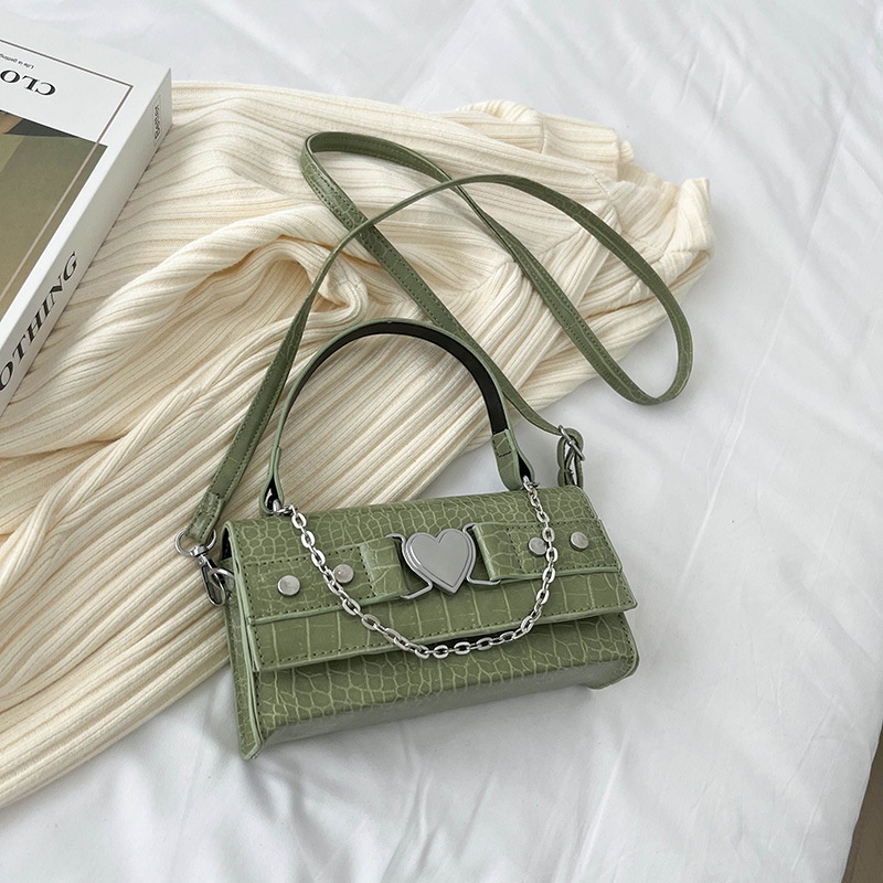 Túi Đeo Vai Hình Vuông Cỡ Nhỏ Phối Dây Xích Thời Trang Cho Nữ