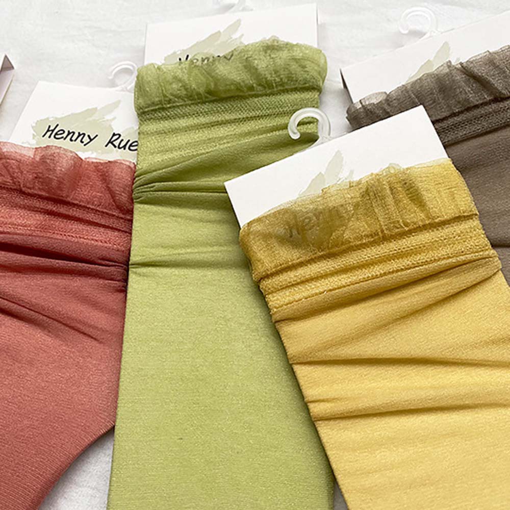 Vớ Lưới Nylon Mỏng Trong Suốt Phối Ren Nhiều Màu Thời Trang Xuân Hè Cho Nữ | BigBuy360 - bigbuy360.vn