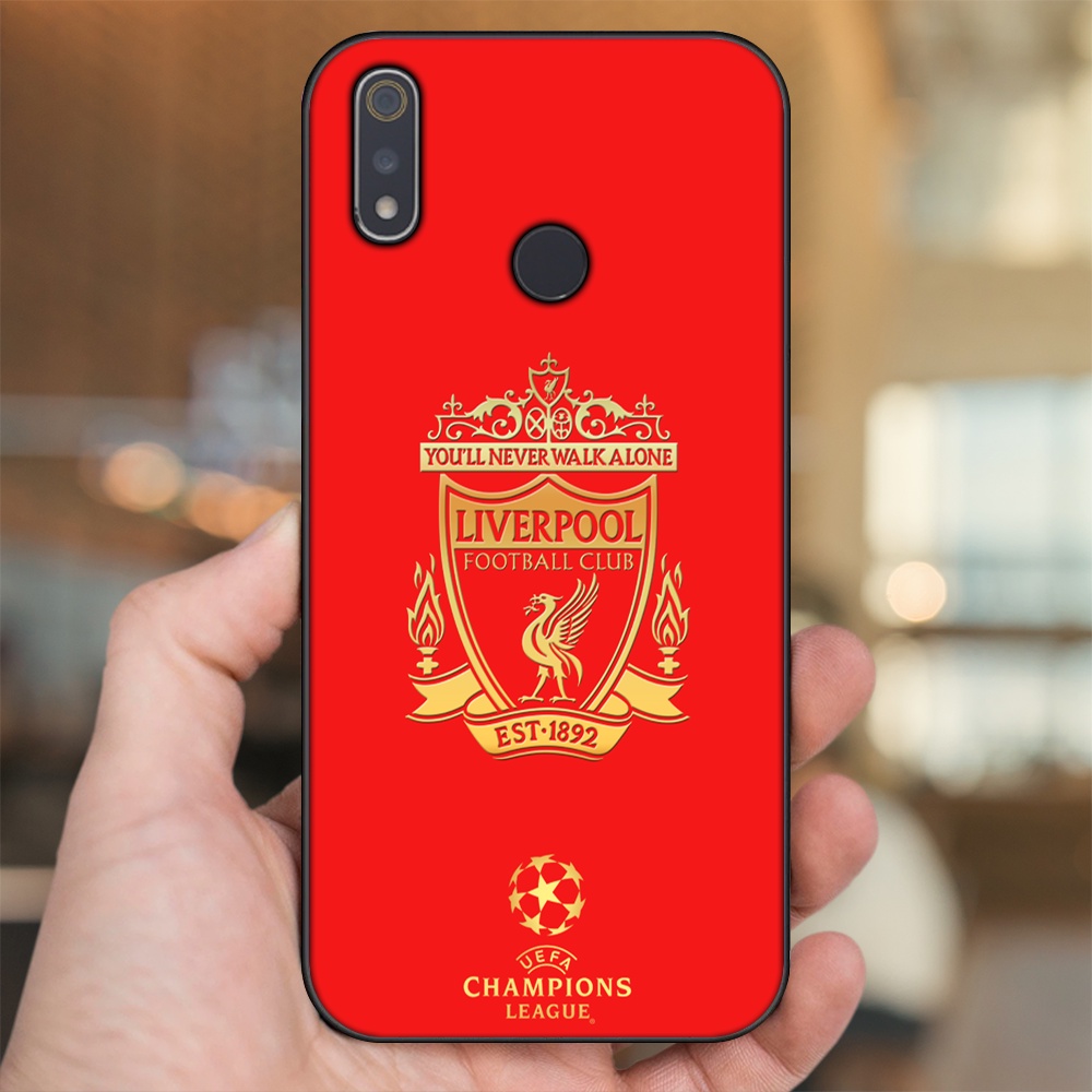 Ốp lưng Realme 3, 3 Pro viền đen in hình Liverpool FC