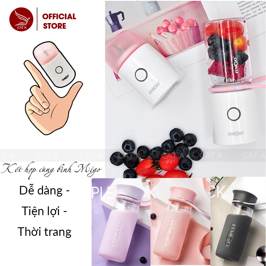 Máy xay sinh tố mini cầm tay BEAR- Dung tích 400ML, 4 lưỡi xay Inox- Nhỏ gọn, tiện lợi, Bảo hành CHÍNH HÃNG!