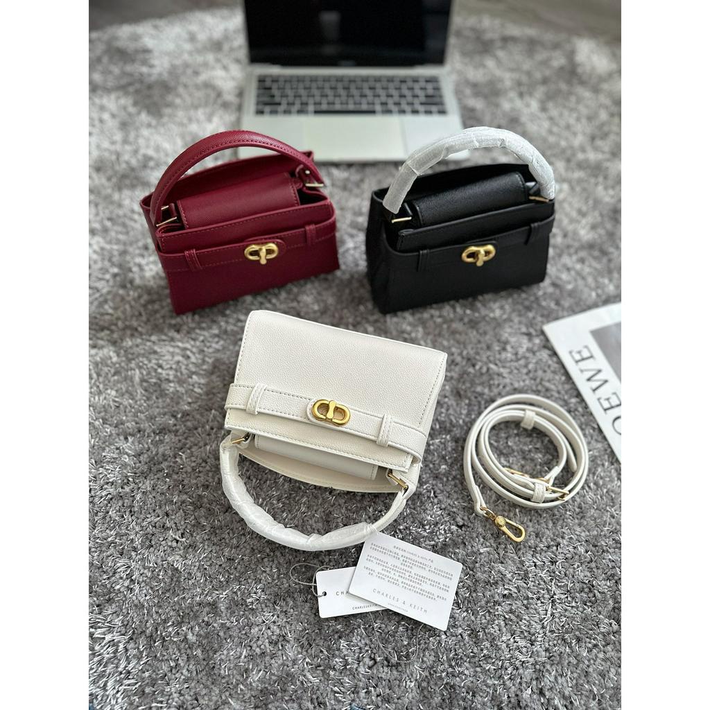 Túi xách nữ CK đeo chéo khóa xoay mini size 19 hàng xuất dư 1:1 chuẩn đẹp