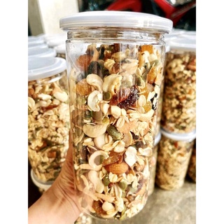 500g Granola siêu hạt không đường - Ngũ cốc ăn sáng tiện lợi siêu ngon, ăn kiêng giảm cân PiTiFOOD