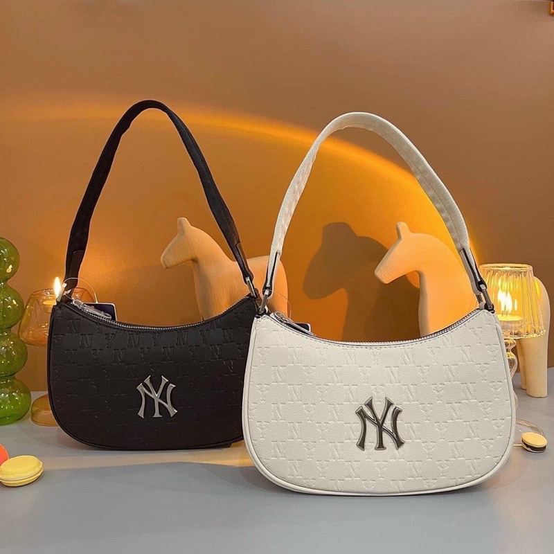 Túi kẹp nách - túi đeo vai - xách tay (NY) DA DẬP VÂN NY SIÊU NÉT (Size 23x16x6) trắng,đen
