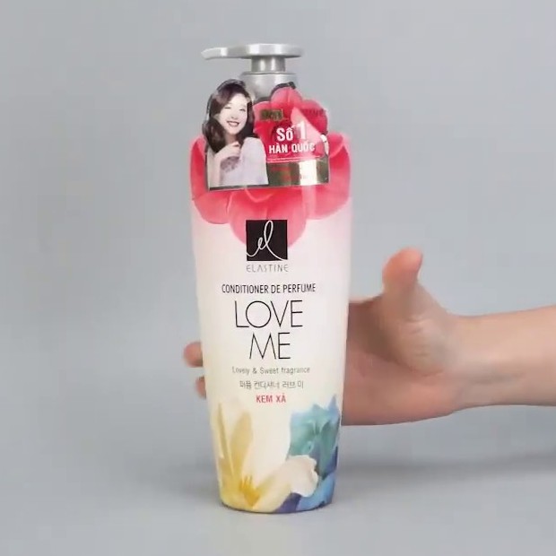 Dầu Xả nước hoa Elastine Love Me óng mượt chắc khoẻ 600ml