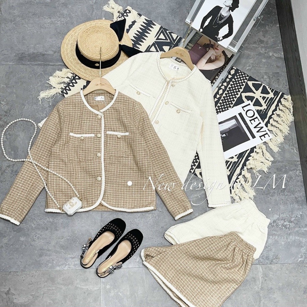 Set dạ tweed nhung hot hit - Hàng Quảng Châu loại 1