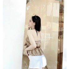 áo yếm nữ nơ trước xòe chất phi lụa có mút đẹp pl