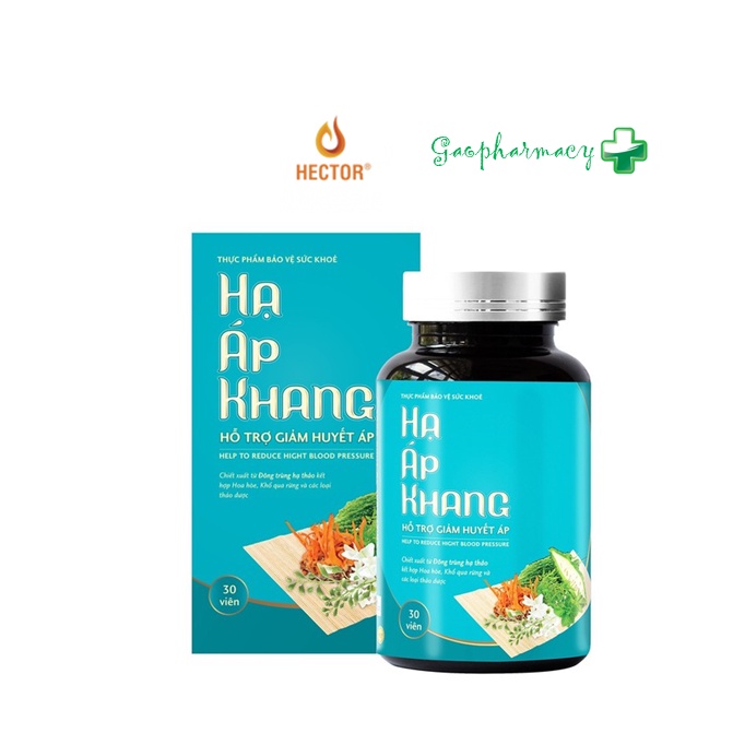 Viên uống thảo dược đông trùng hạ thảo ổn định huyết áp giảm mỡ máu Hạ Áp Khang (30 viên) Zafami Pharma