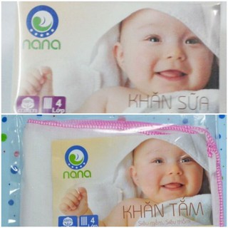 Set 10 khăn sữa nhỏ và 1 khăn tắm NaNa