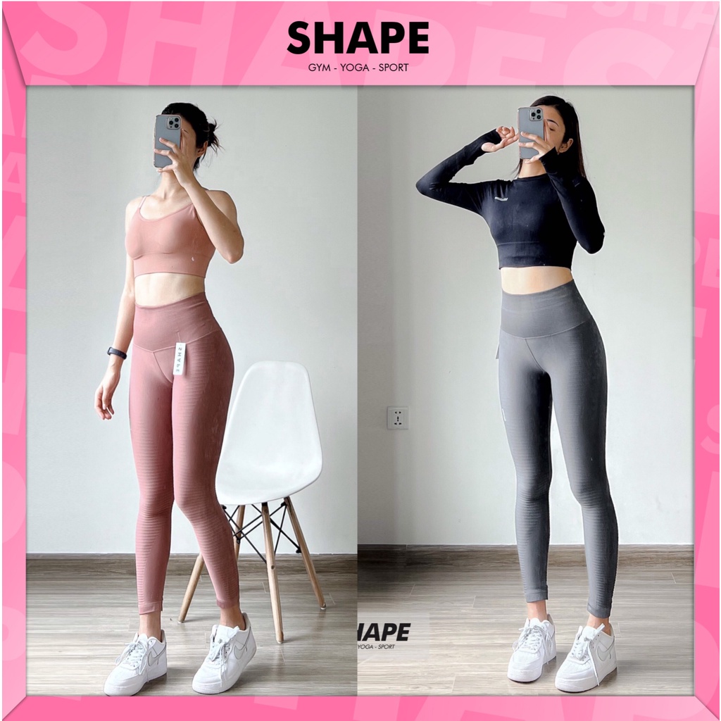 Quần tập gym yoga legging nữ cạp cao nâng mông tôn dáng vải dệt co dãn 4 chiều Na.qi [QD212]